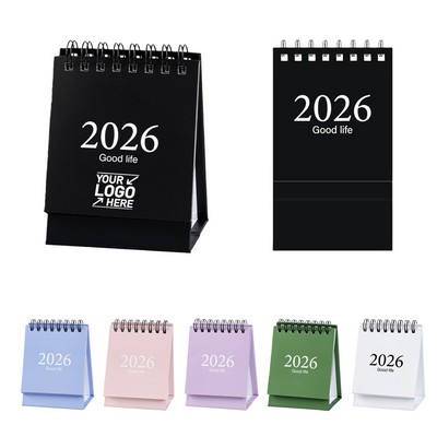 2026 Desktop Decoration Foldable Page Turning Calendar Mini Monthly Daily Planner