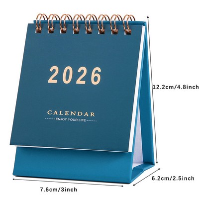 2026 Desk Calendar With Thick Paper, Standing Flip Desktop With Strong Twin-Wire from January to Dec