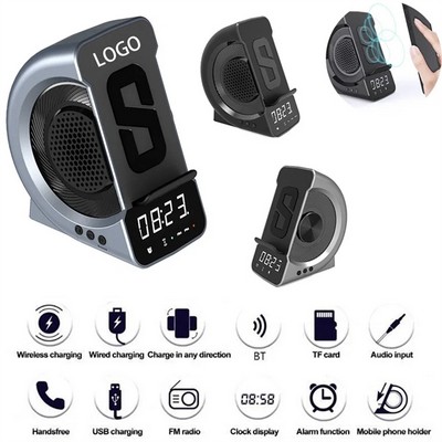 3" 1 Wireless Charging Speaker Clock Alarm